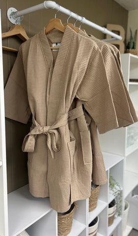 WAFFLE BATHROBE | LOUNGEWEAR