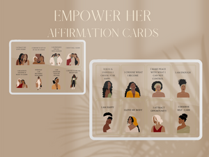 EMPOWER HER AFFIRMATION CARDS | DIGITAL DOWNLOAD