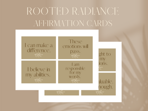 ROOTED RADIANCE AFFIRMATION CARDS | DIGITAL DOWNLOAD